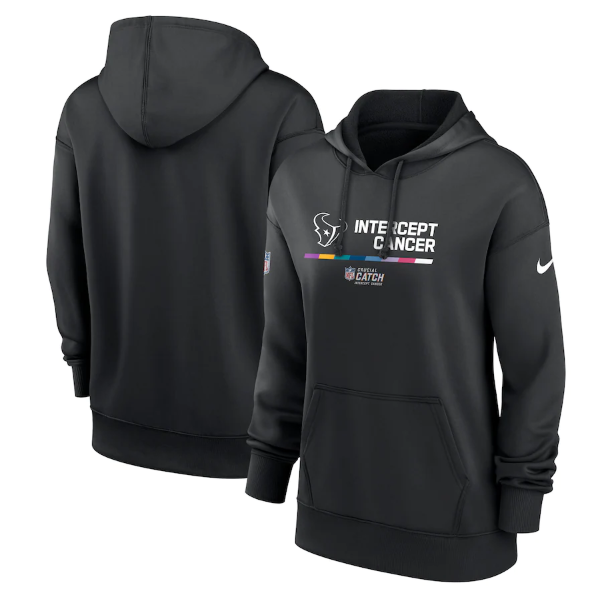 Men's Black Houston Texans 2022  Crucial Catch Therma Performance Pullover Hoodie